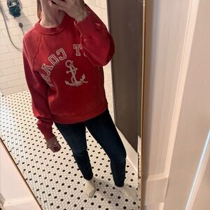 Abercrombie & Fitch Red Crew Neck Sweater New Without Tags